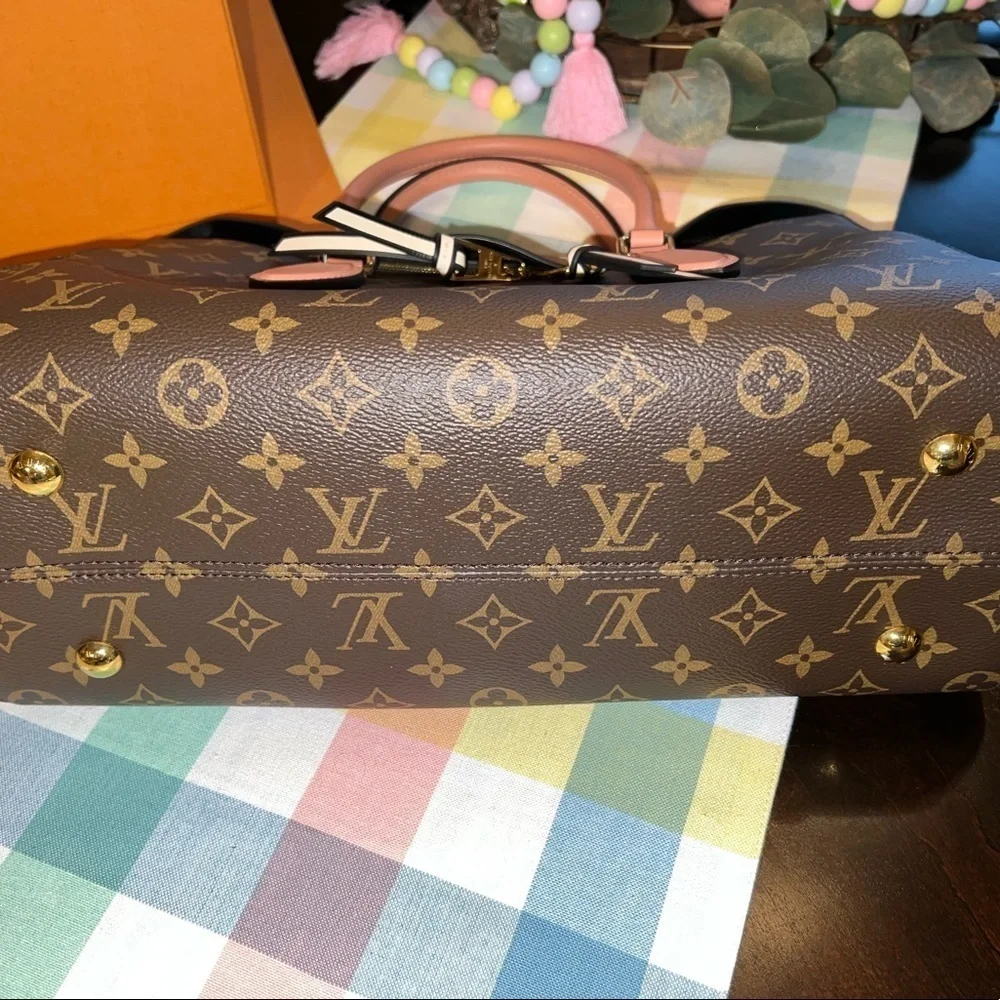 Louis Vuitton Tuileries Handbag Monogram Canvas with Leather PEACH in EUC!!! - Picture 4 of 11